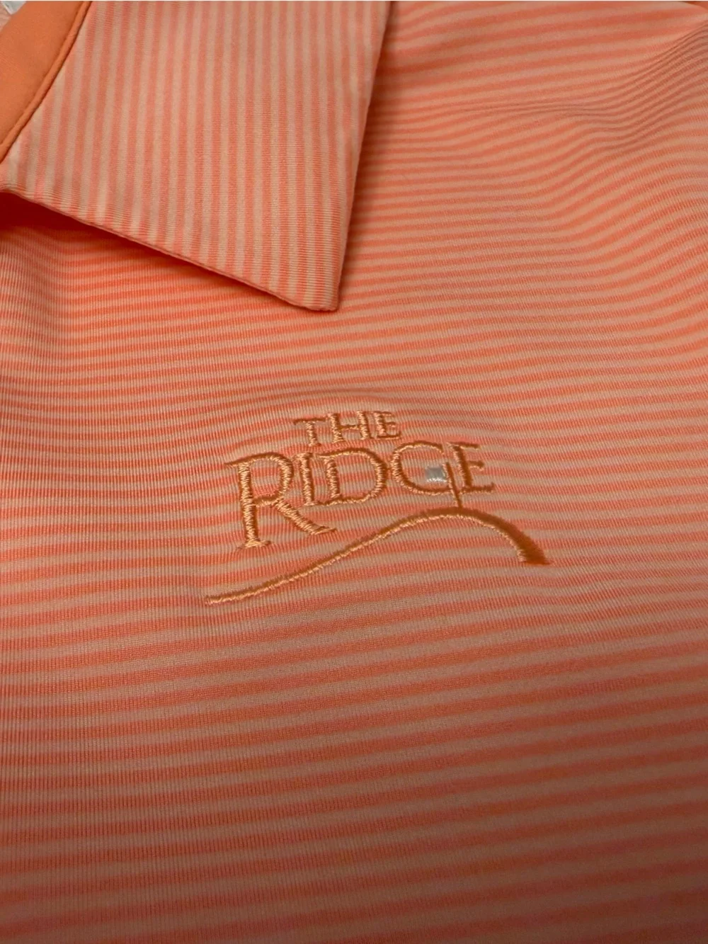adidas Men's Peach Short-Sleeve Polo Shirt